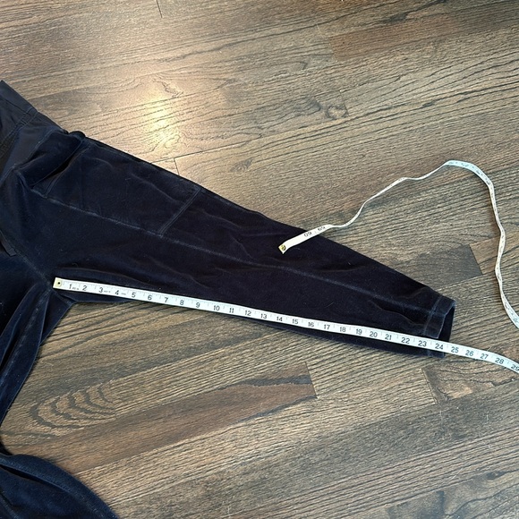 Fabletics Velour Joggers Foldover Waist Small S EUC Velvet Black - Picture 4 of 6